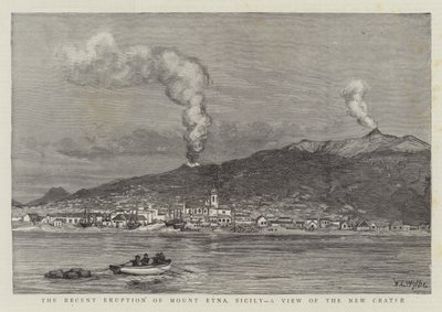 The Recent Eruption of Mount Etna, Sicily, a View of the New Crater by William Lionel Wyllie